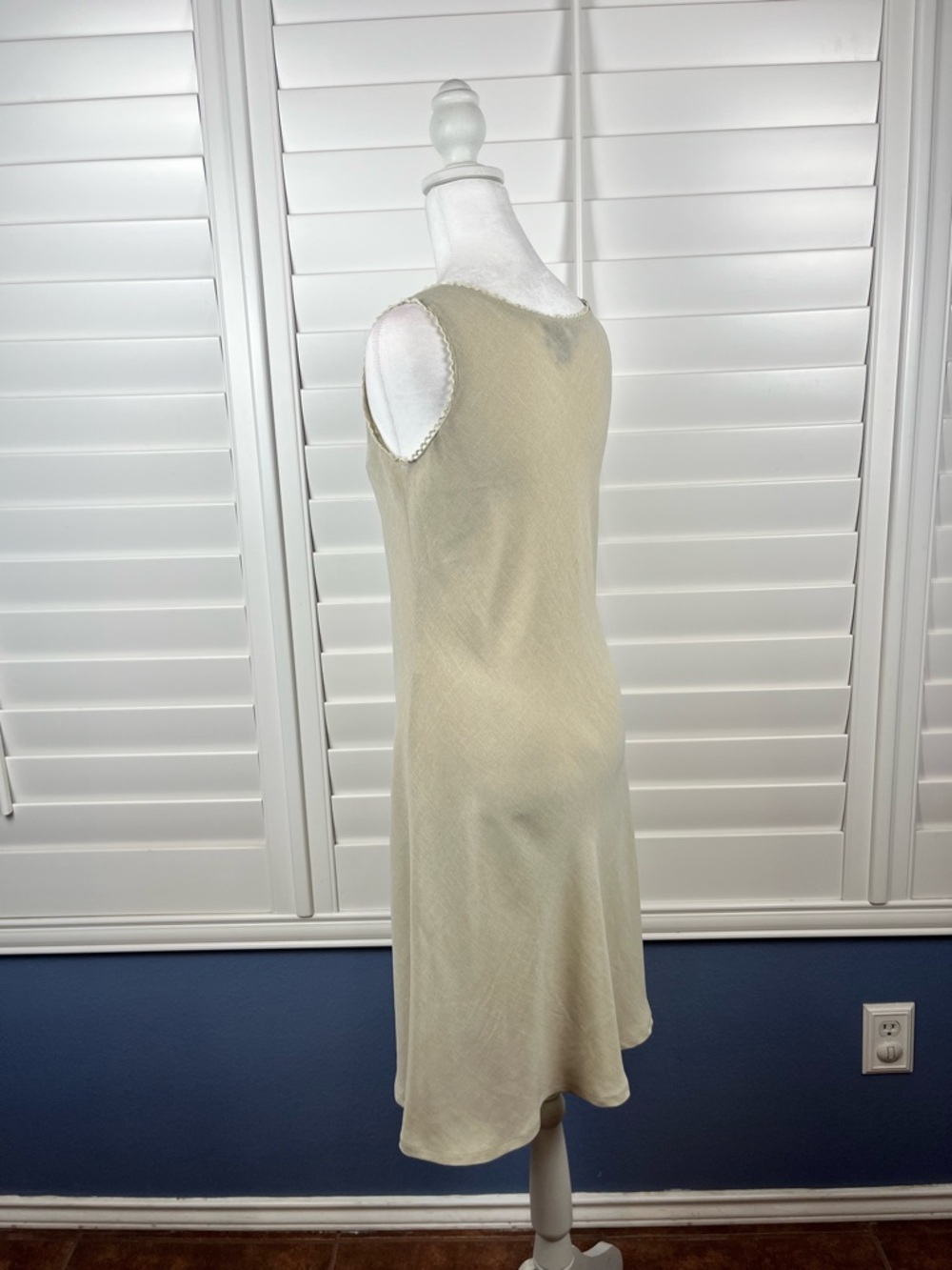 Billard & Hanson cream dress size 4 minimalist 90s Kennedy bias cut romantic - Picture 4 of 7